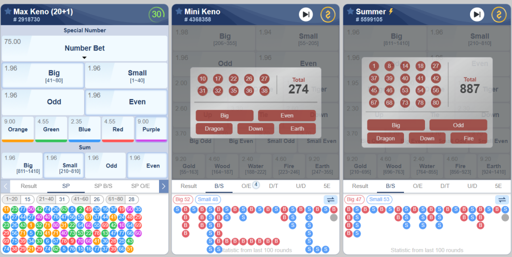 Keno game