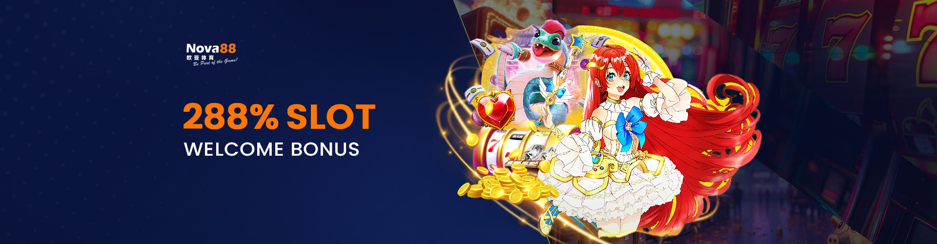 288% Slot Welcome Bonus
