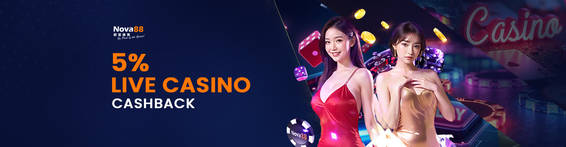 5% Live Casino Cashback