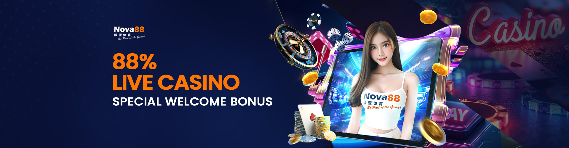 88% Live Casino Welcome Bonus