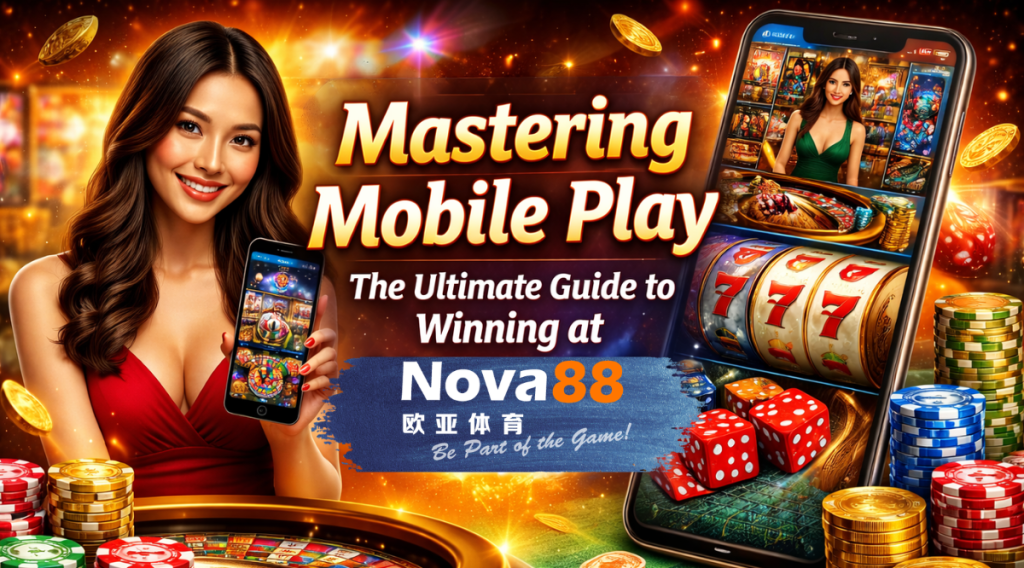Nova88 mobile play guide showing smartphone casino gameplay for online casino Malaysia users