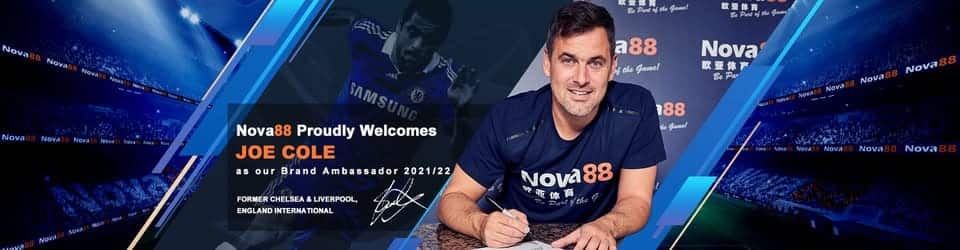 Nova88 Joe Cole Partnership Banner
