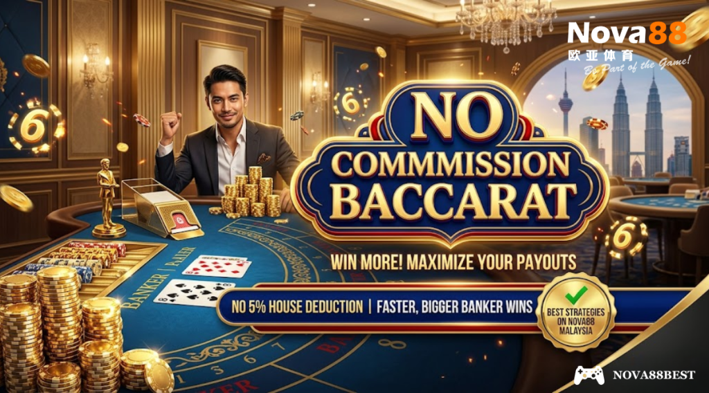 Level up your game with No Commission Baccarat: Keep 100% of your Banker wins at Nova88 Malaysia.