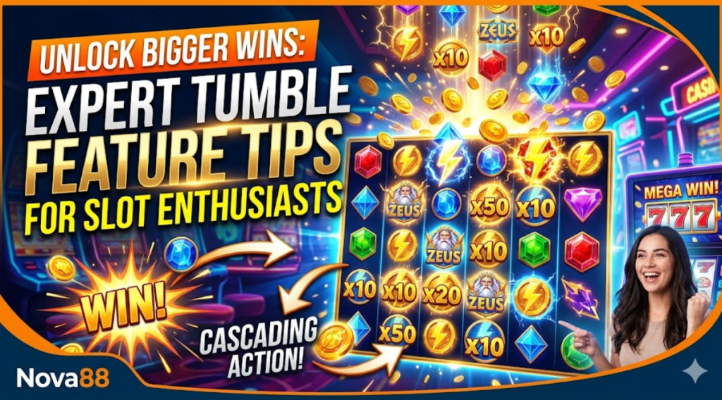 Win big at the Zeus Gates of Olympus online slot featuring cascading reels and the high-energy tumble mechanic at Nova88 Malaysia.