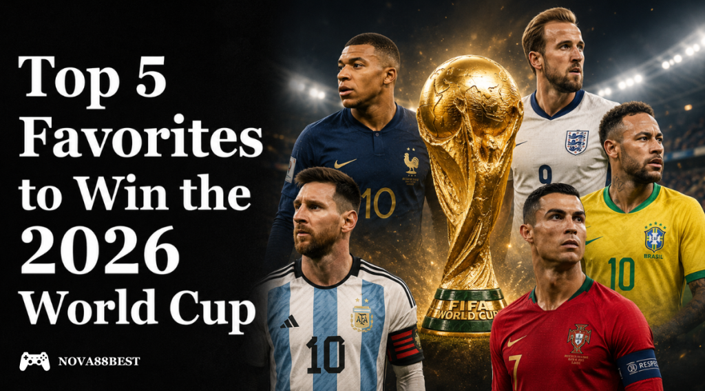 FIFA World Cup 2026 Winner Prediction that includes, Argentina, Brazil, England, France, Portugal, and USA.