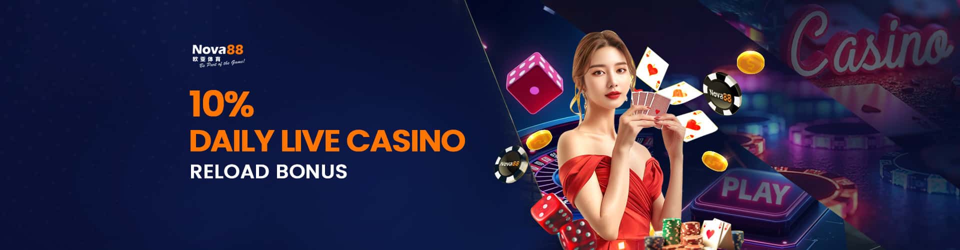 10% Daily Live Casino Reload Bonus